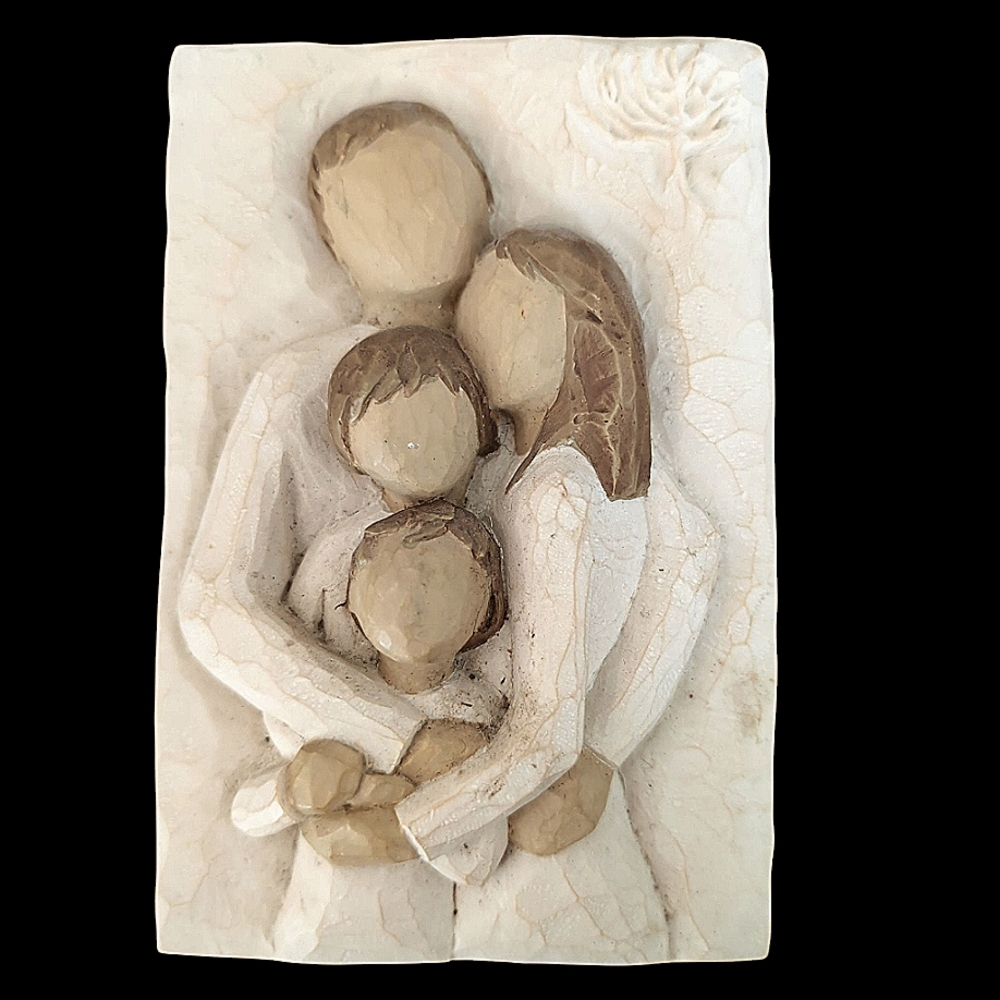 ❤️ Willow Tree Family Plaque By Susan Lordi - A Lifetime Of Love Family of 4